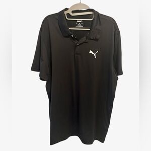 PUMA Men's Black Polo Shirt